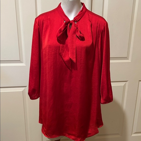Worthington Vibrant Red Women's Blouse - Picture 2 of 11
